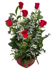BOMBONERA ROJA 6 ROSAS